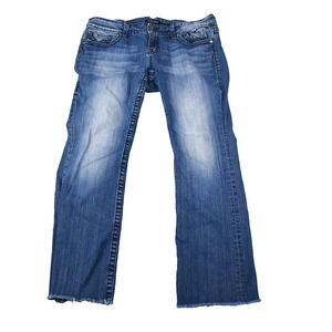 VIGOSS Jeans Womens 18 (35x30) The Chelsea Slim Boot Blue Denim